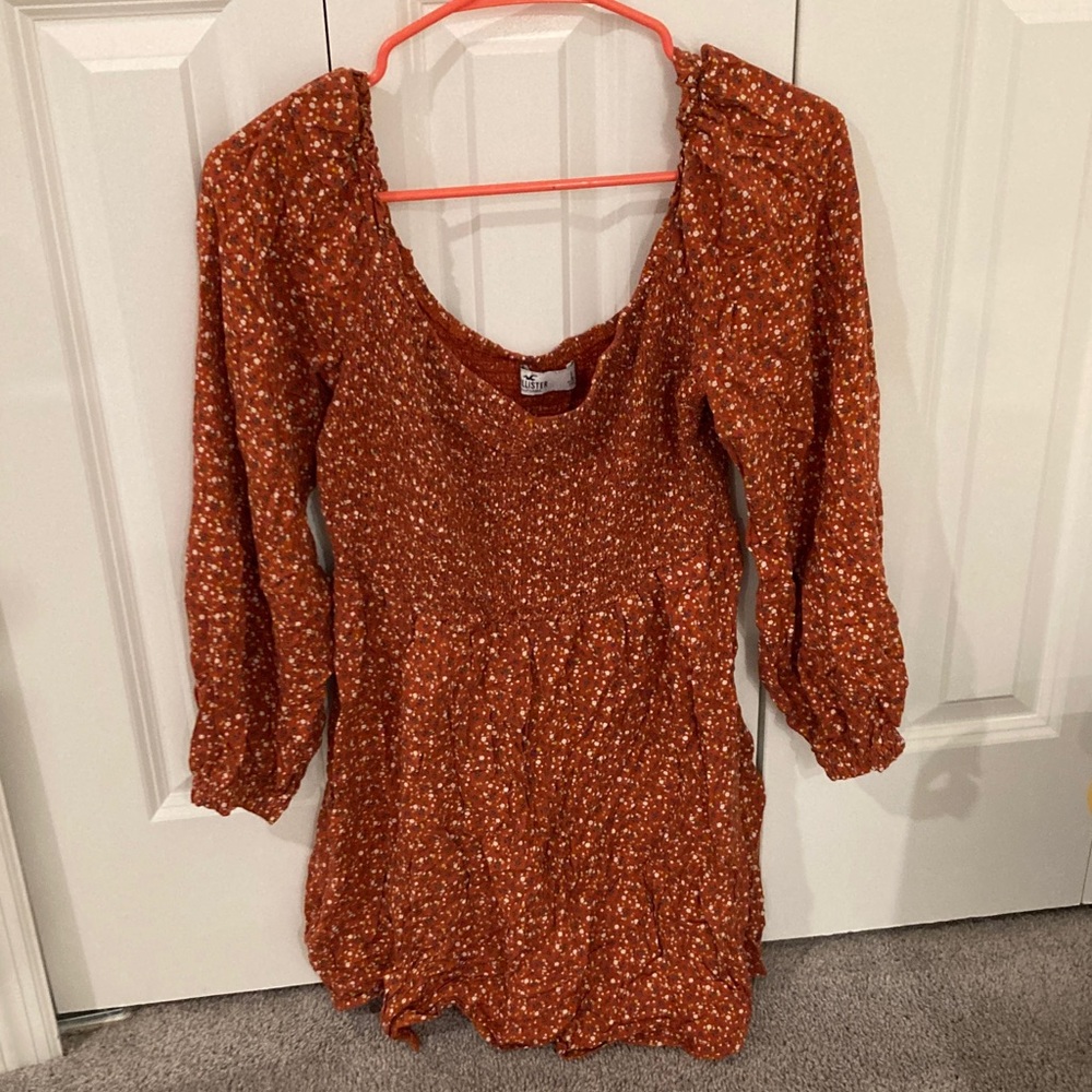 Hollister Rust Floral Dress